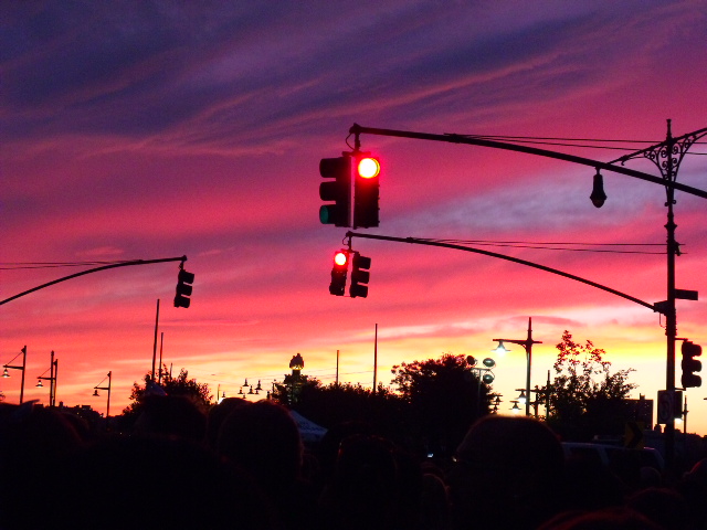 Street light and Sunset