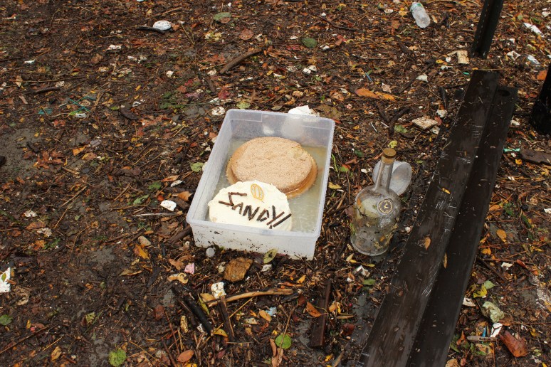 Hurricane Sandy's birthday cake.