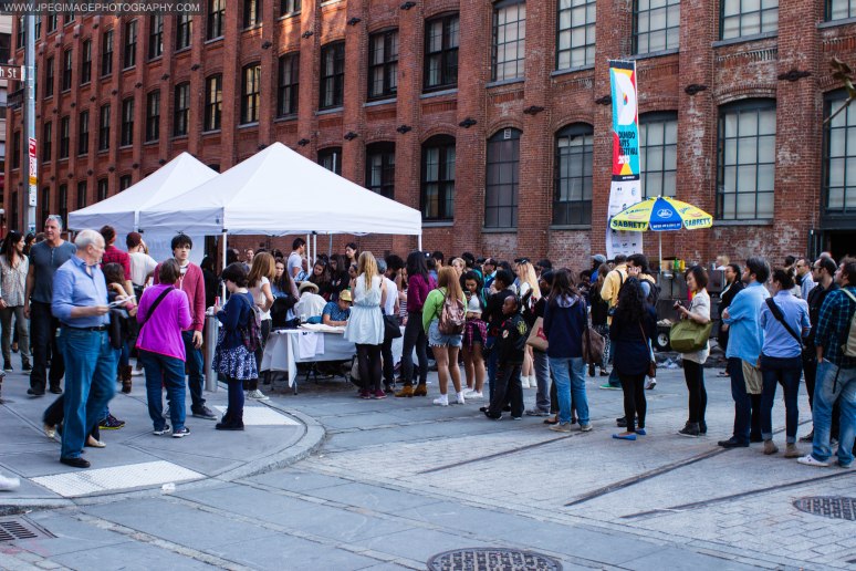 Crowd of people during the DUMBO Arts Festival located in DUMBO Brooklyn, Sunday September 29, 2013.