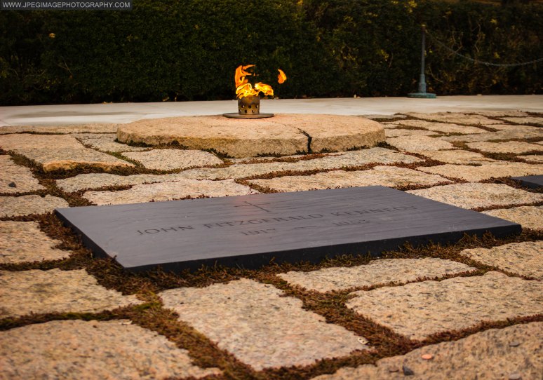 Gravesite of John F. Kennedy President of the United States, at Arlington National Cemetery.